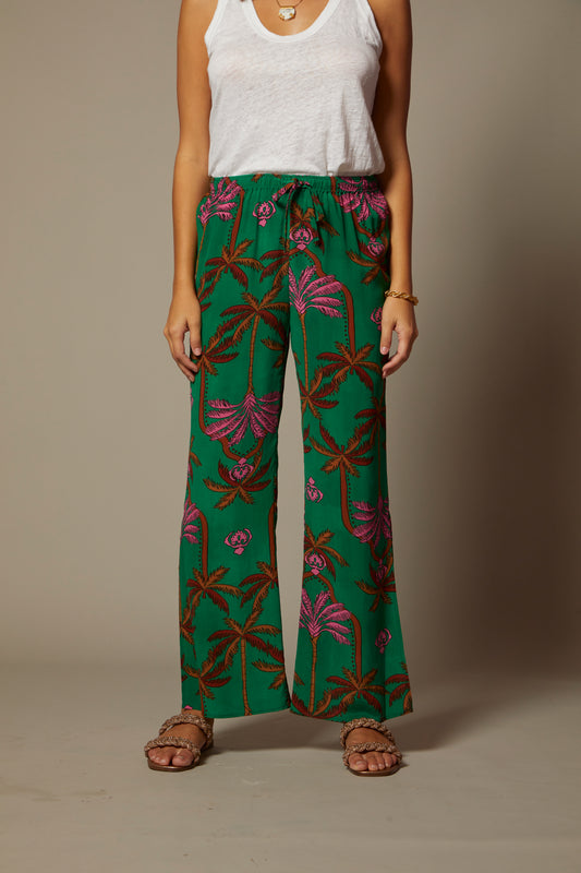 THE KATRINA SILK PANTS IN THE PALM BEACH CABANA PRINT