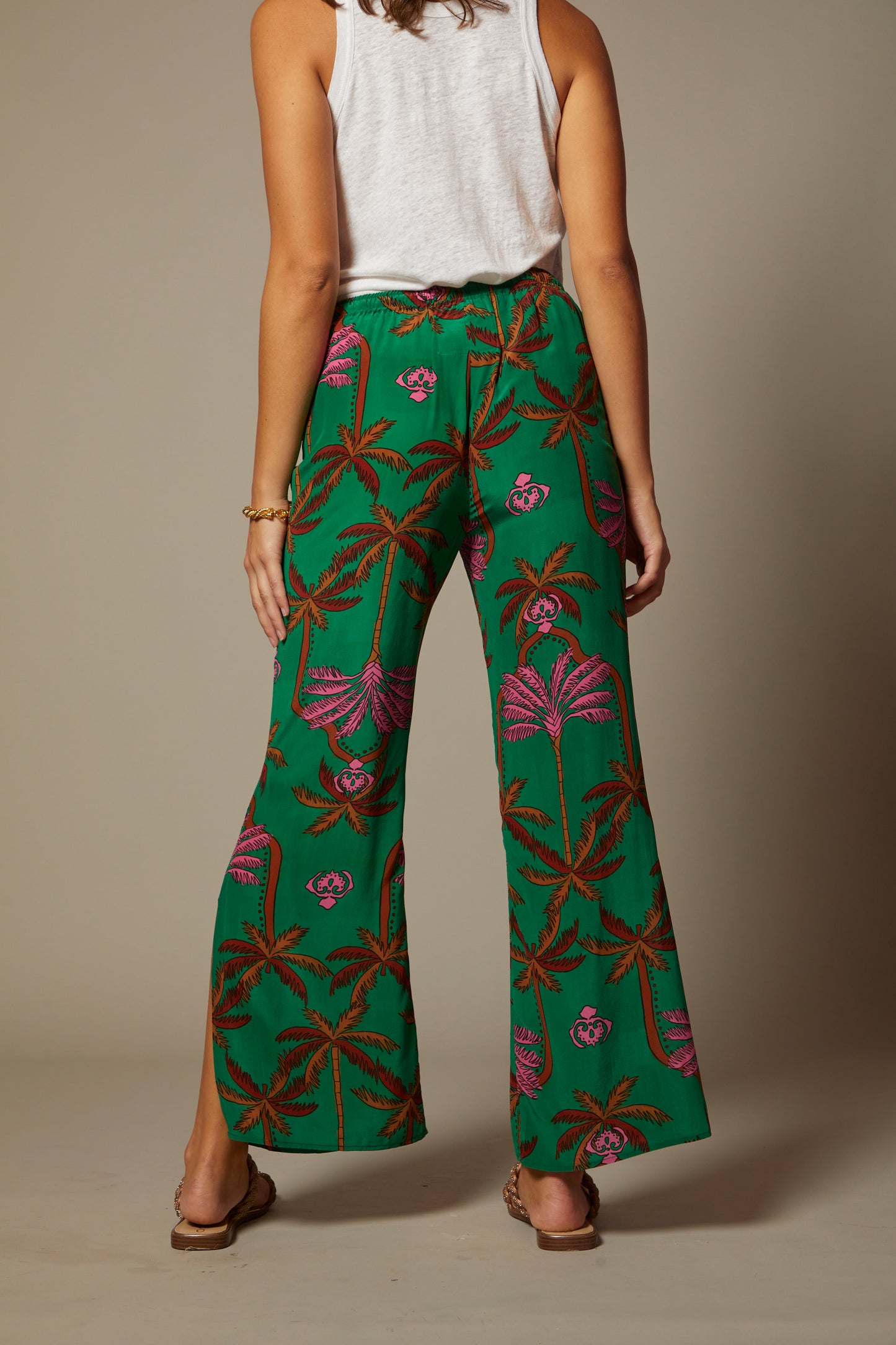 THE KATRINA SILK PANTS IN THE PALM BEACH CABANA PRINT