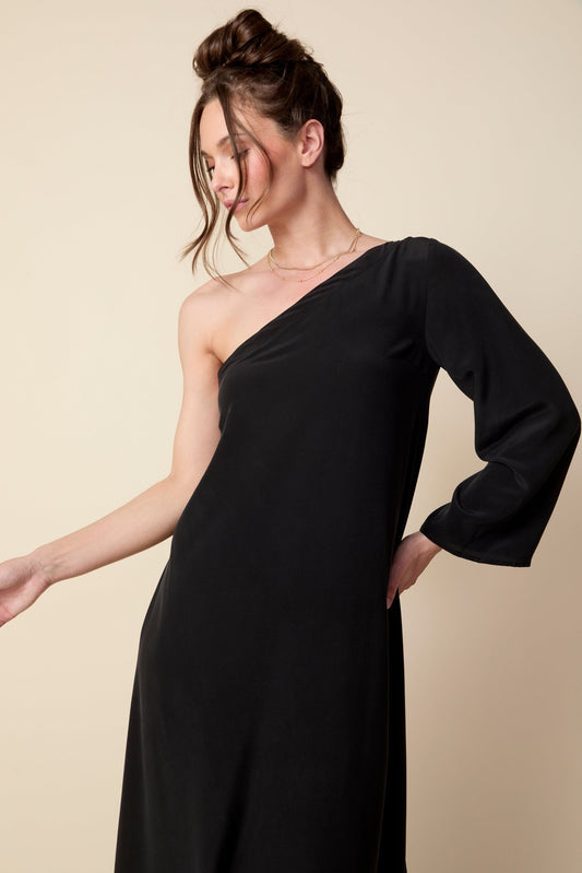 THE ODETTE MAXI DRESS IN BLACK - ROYAL PALMS love & legacy