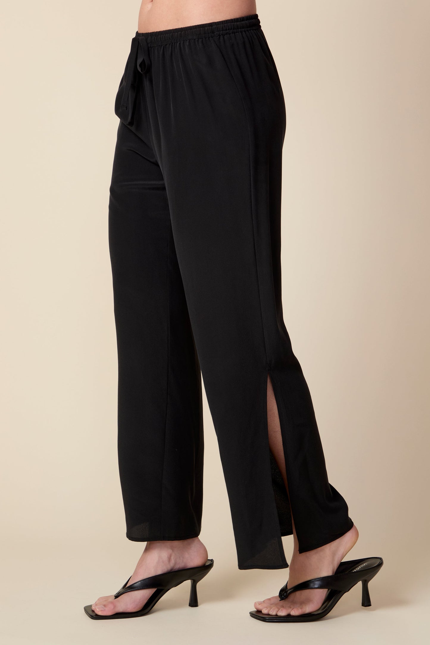 THE KATRINA SILK PANTS IN BLACK