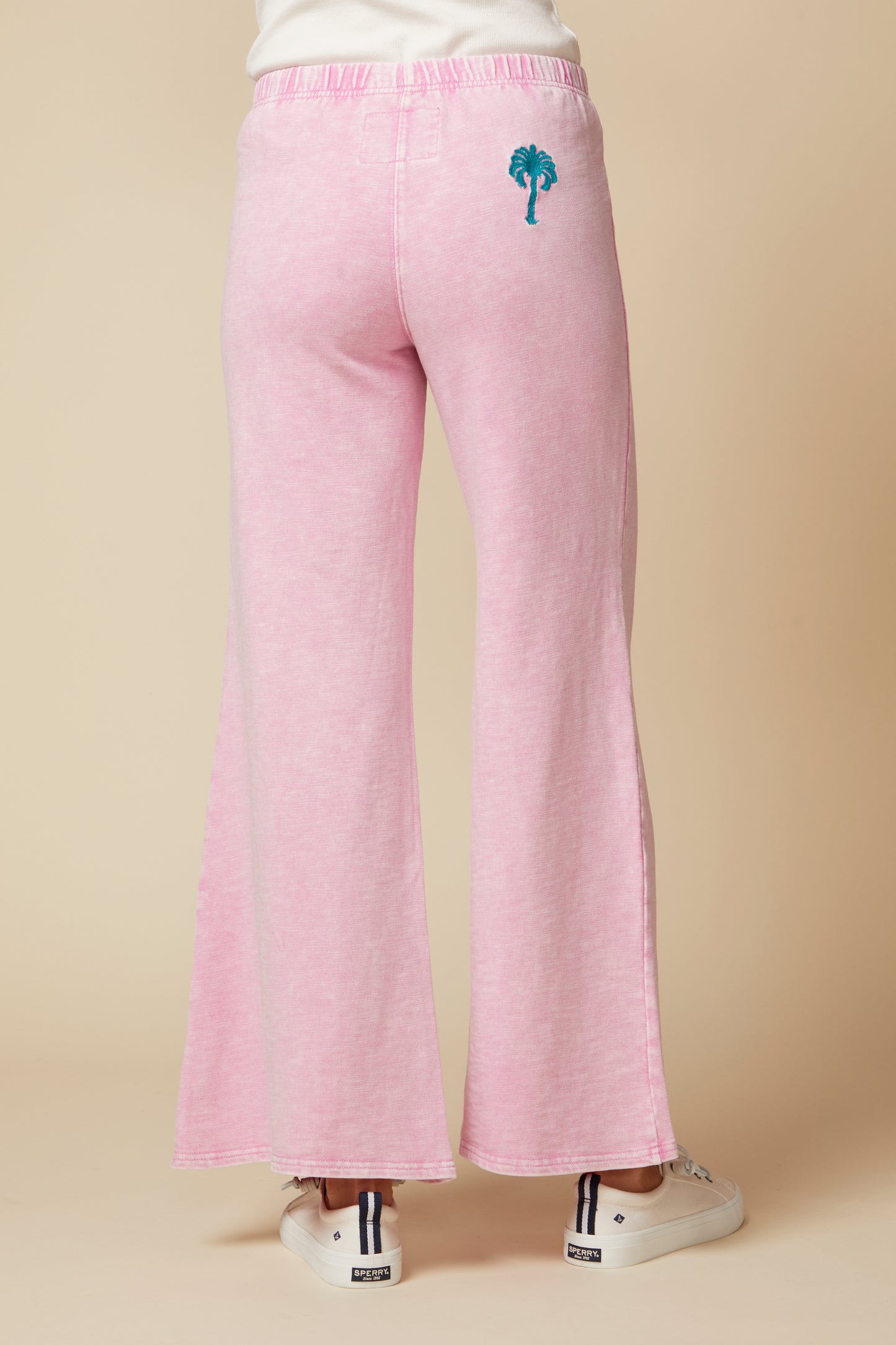 THE KATE PANT IN COTTON SLUB FRENCH TERRY IN WASHED PINK