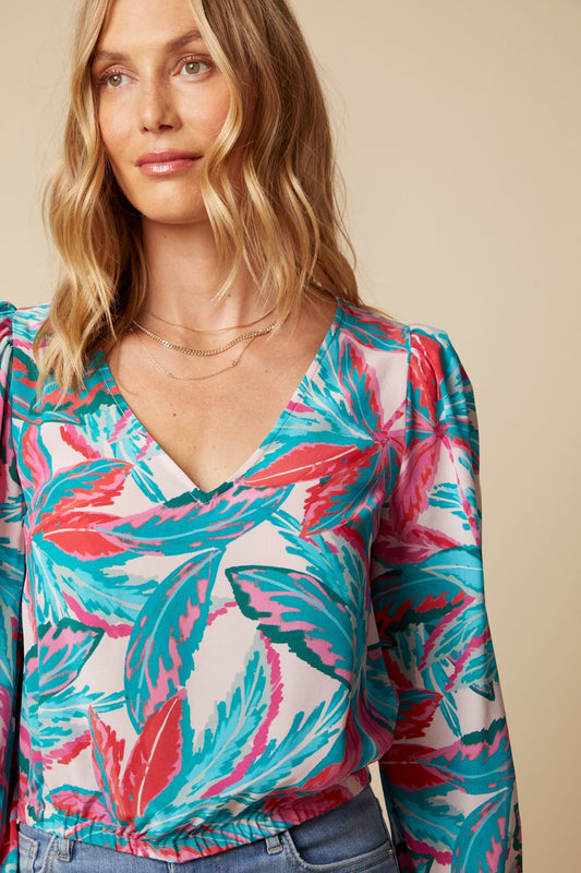 THE AGNES SILK TOP - ROYAL PALMS love & legacy