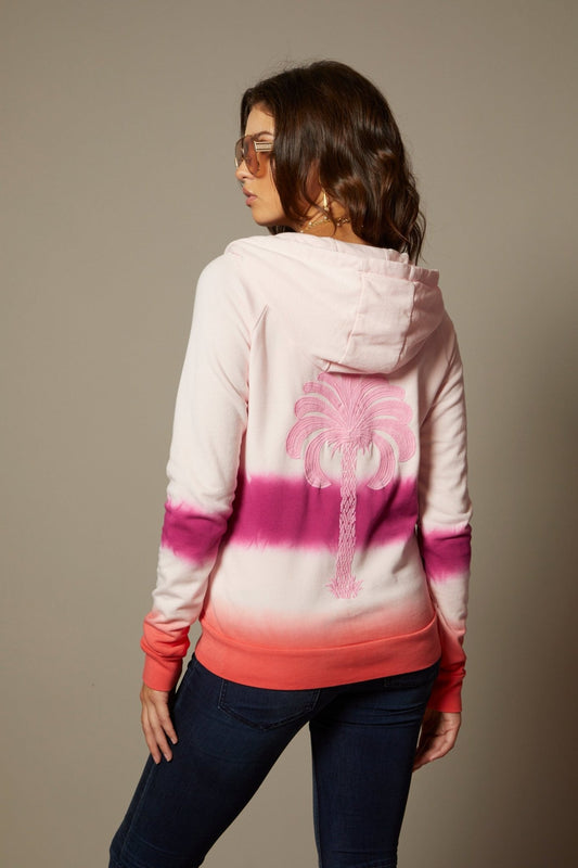 THE ALEX HOODIE IN ST. TROPEZ OMBRE DYE - ROYAL PALMS love & legacy