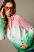 THE ALEX ZIP HOODIE IN ST. BARTS OMBRE DYE - ROYAL PALMS love & legacy
