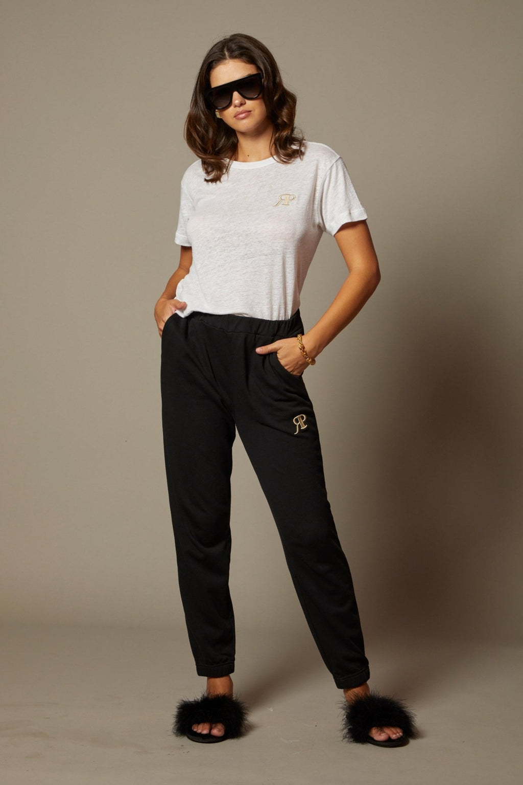 THE AMELIE JOGGER IN BLACK - ROYAL PALMS love & legacy