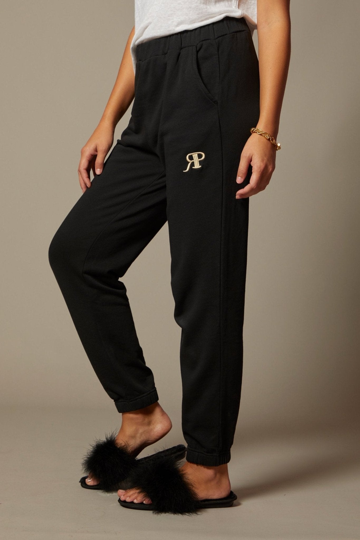 THE AMELIE JOGGER IN BLACK - ROYAL PALMS love & legacy