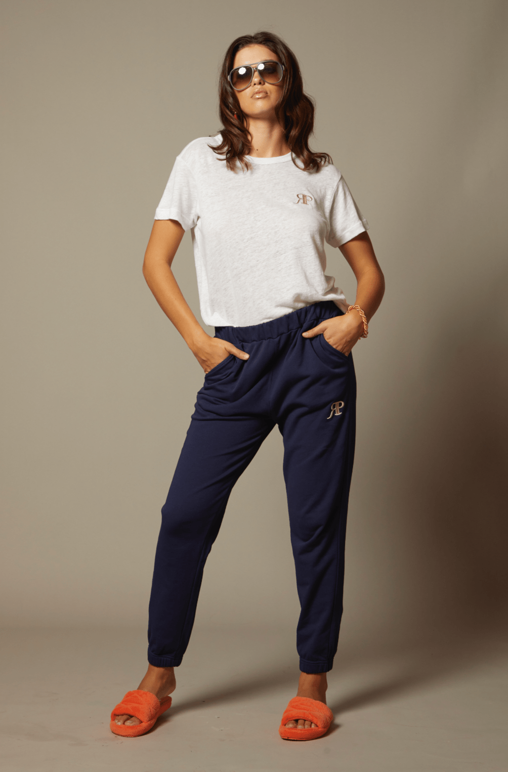THE AMELIE JOGGER IN NAVY BLUE - ROYAL PALMS love & legacy