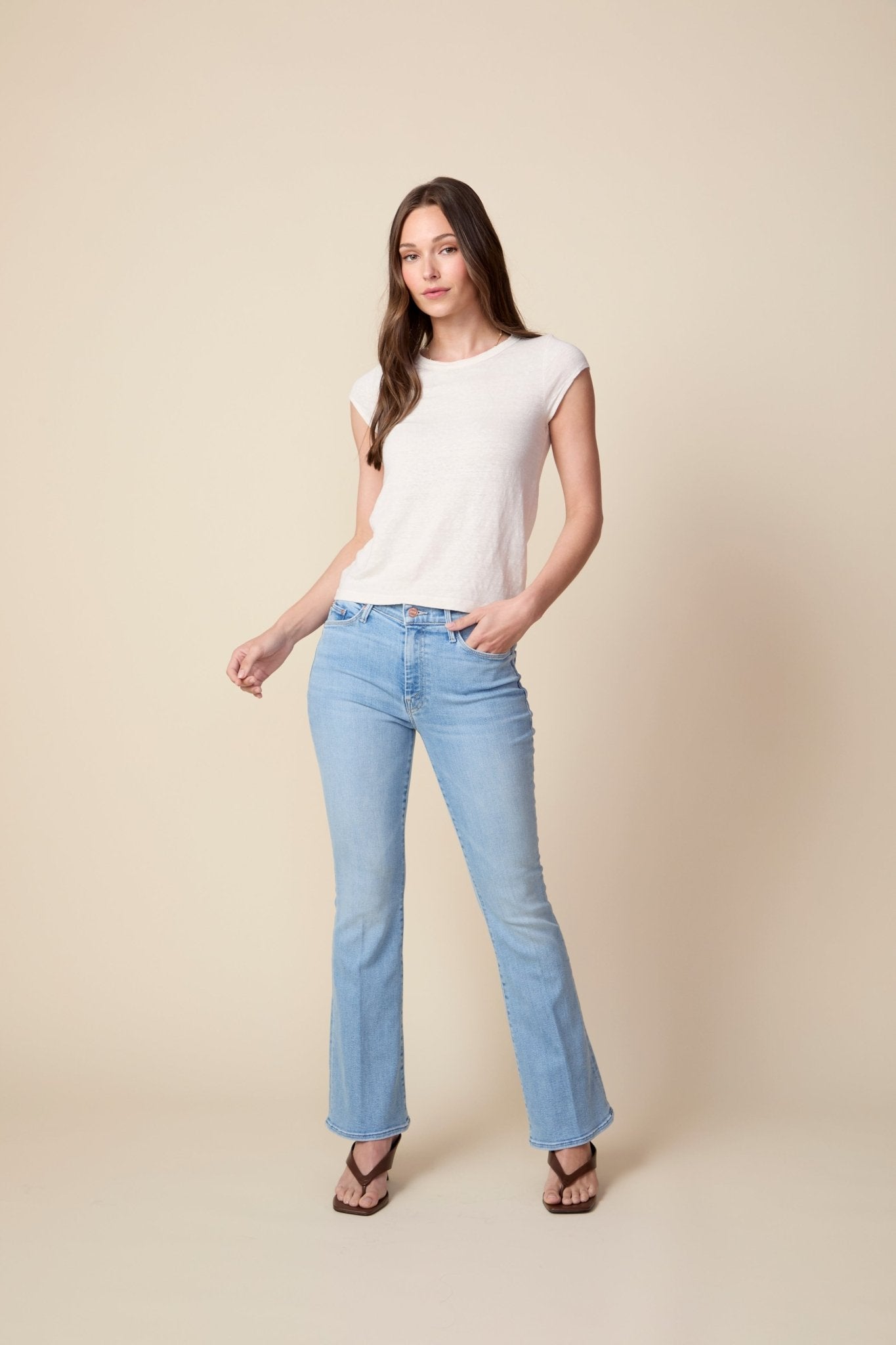 THE BENNETT TEE IN GARDENIA - ROYAL PALMS love & legacy