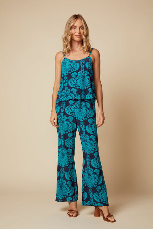 THE DAYNA CAMI IN SAN REMO PRINT - ROYAL PALMS love & legacy