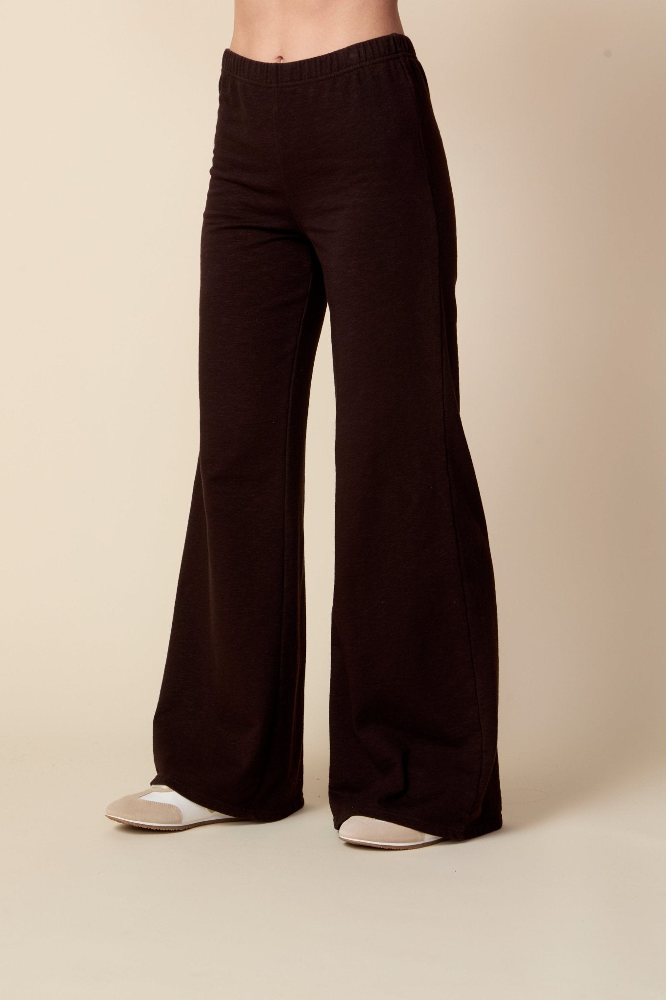 THE KATE PANT IN COFFEE BEAN BROWN - ROYAL PALMS love & legacy
