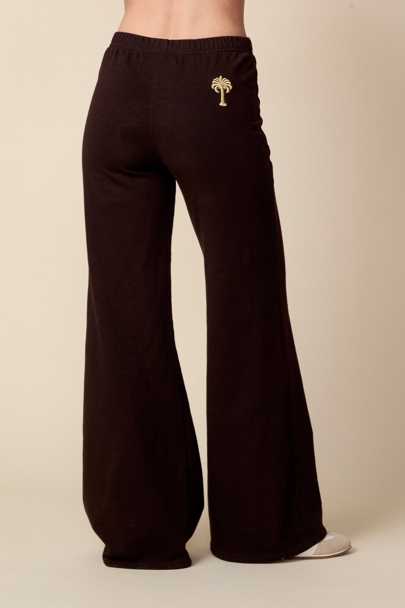 THE KATE PANT IN COFFEE BEAN BROWN - ROYAL PALMS love & legacy