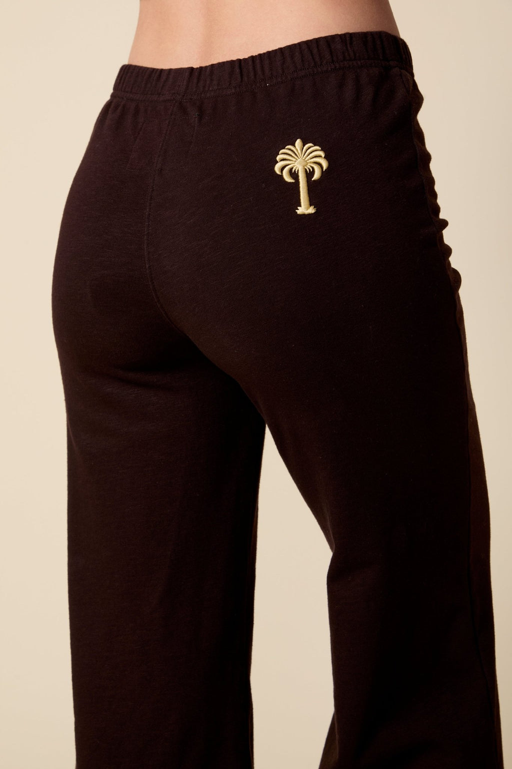 THE KATE PANT IN COFFEE BEAN BROWN - ROYAL PALMS love & legacy