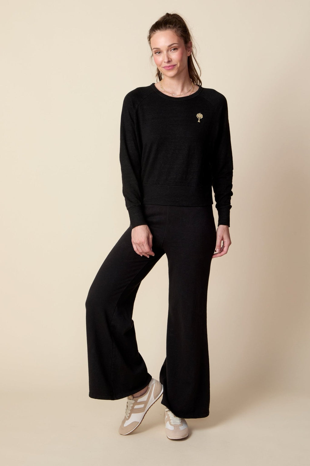 THE KATIE PANT IN BLACK - ROYAL PALMS love & legacy