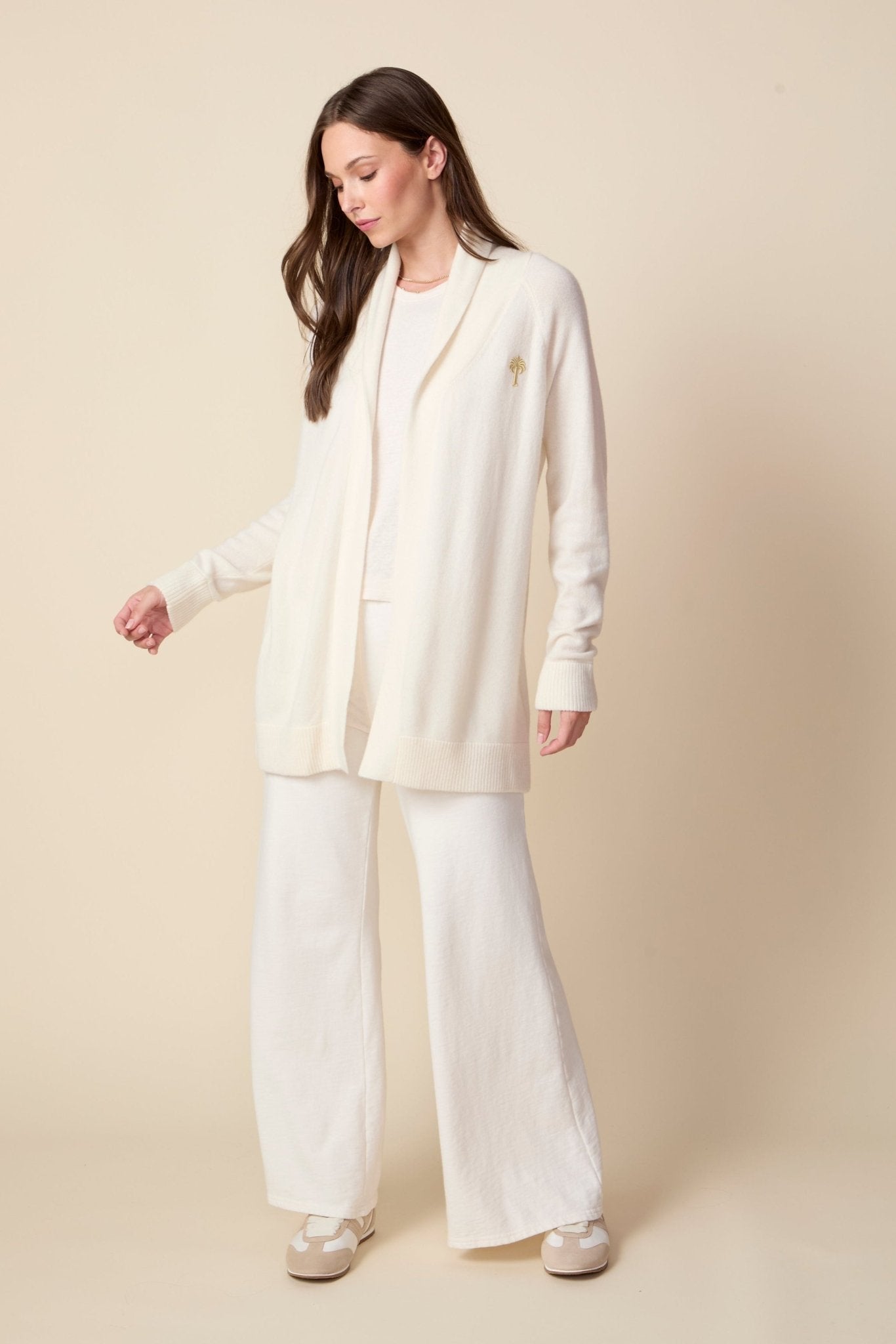THE KATIE PANT IN GARDENIA - ROYAL PALMS love & legacy