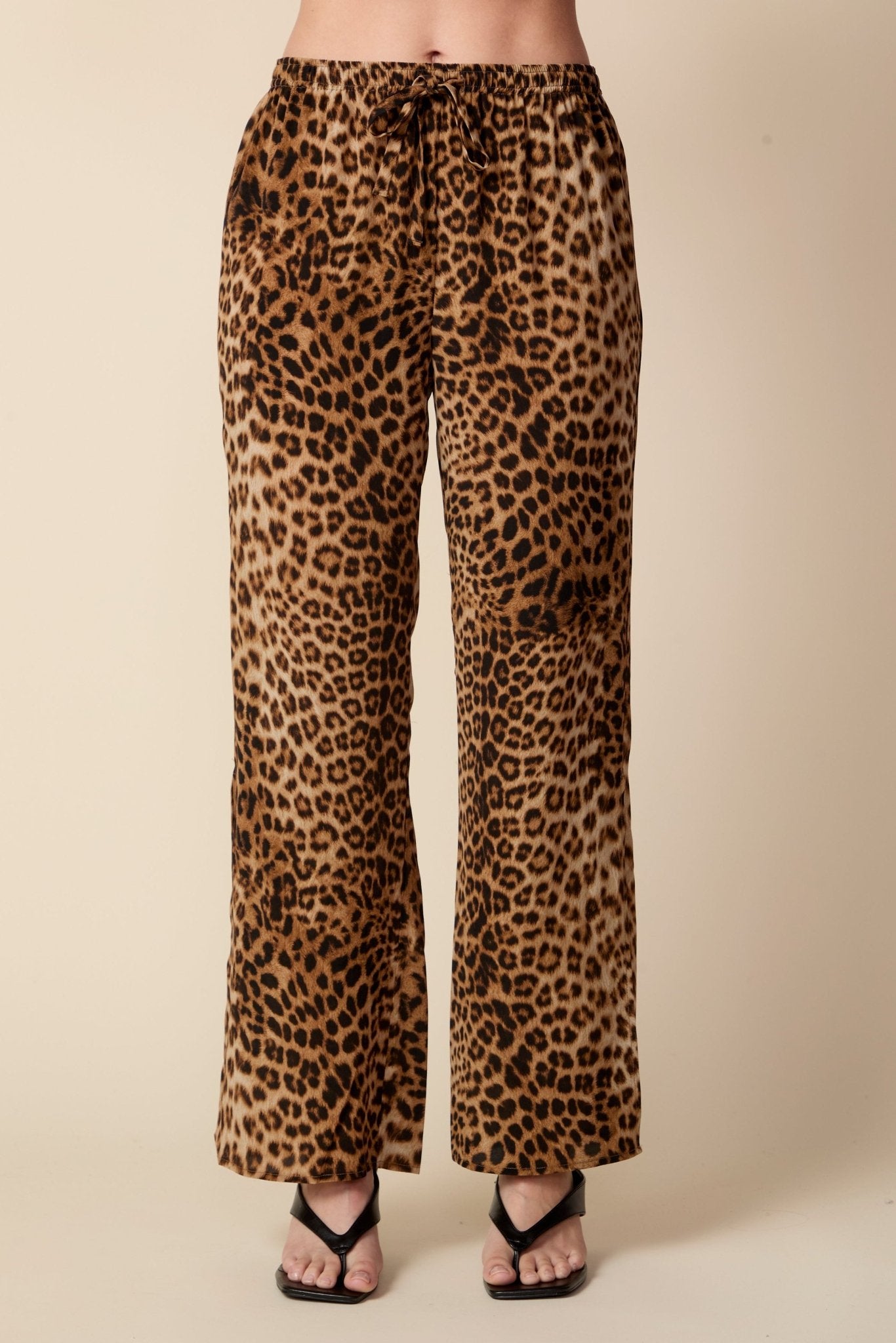 THE KATRINA SILK PANTS IN ANIMAL PRINT - ROYAL PALMS love & legacy