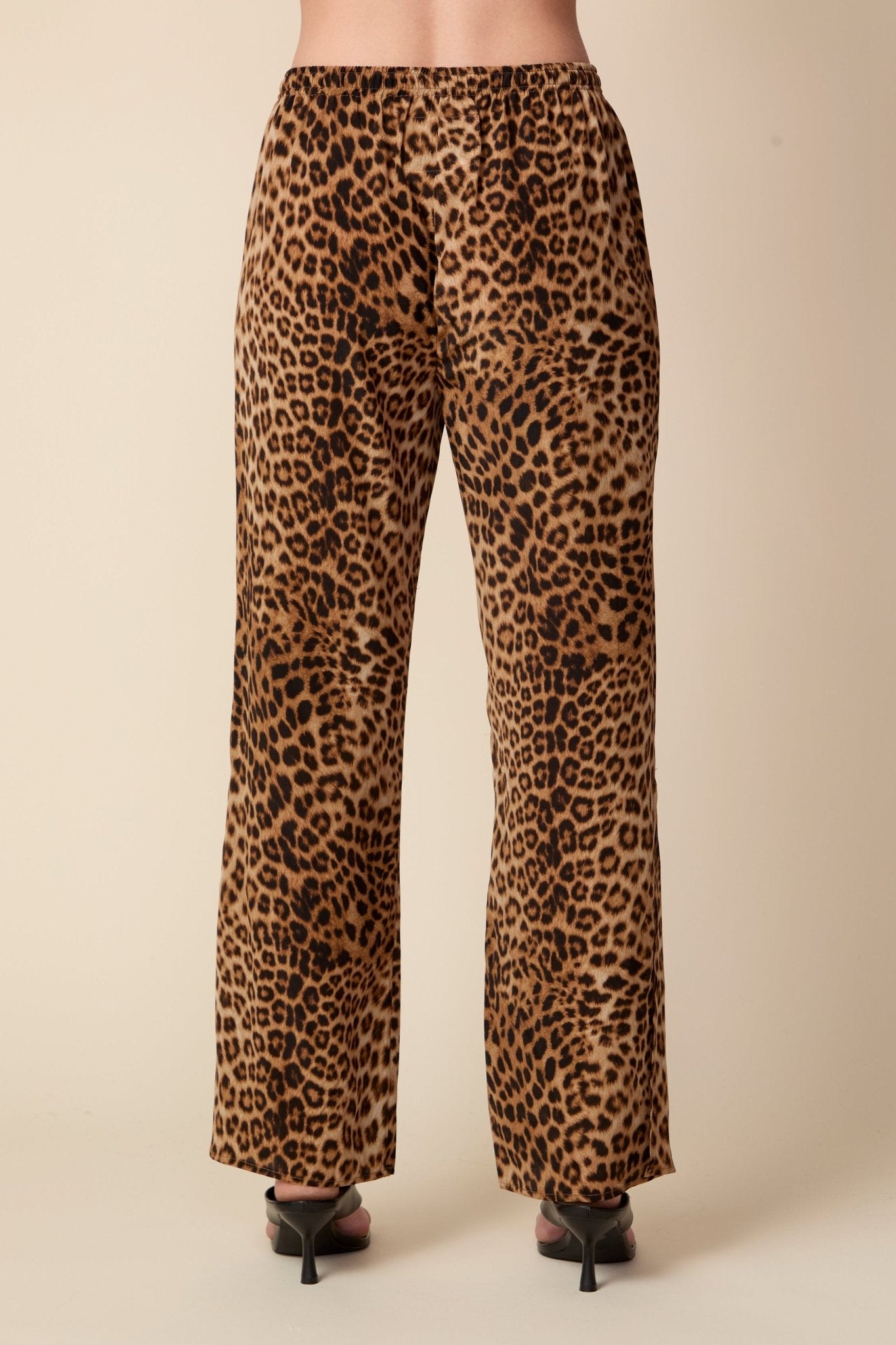 THE KATRINA SILK PANTS IN ANIMAL PRINT - ROYAL PALMS love & legacy