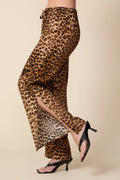 THE KATRINA SILK PANTS IN ANIMAL PRINT - ROYAL PALMS love & legacy