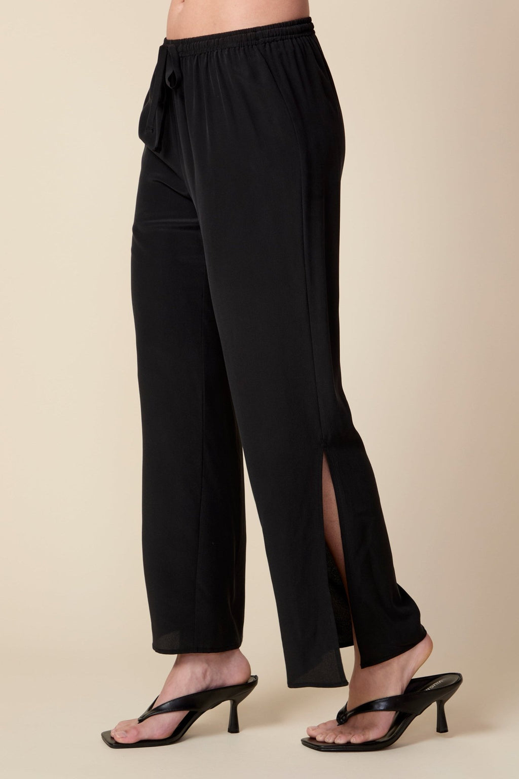 THE KATRINA SILK PANTS IN BLACK - ROYAL PALMS love & legacy