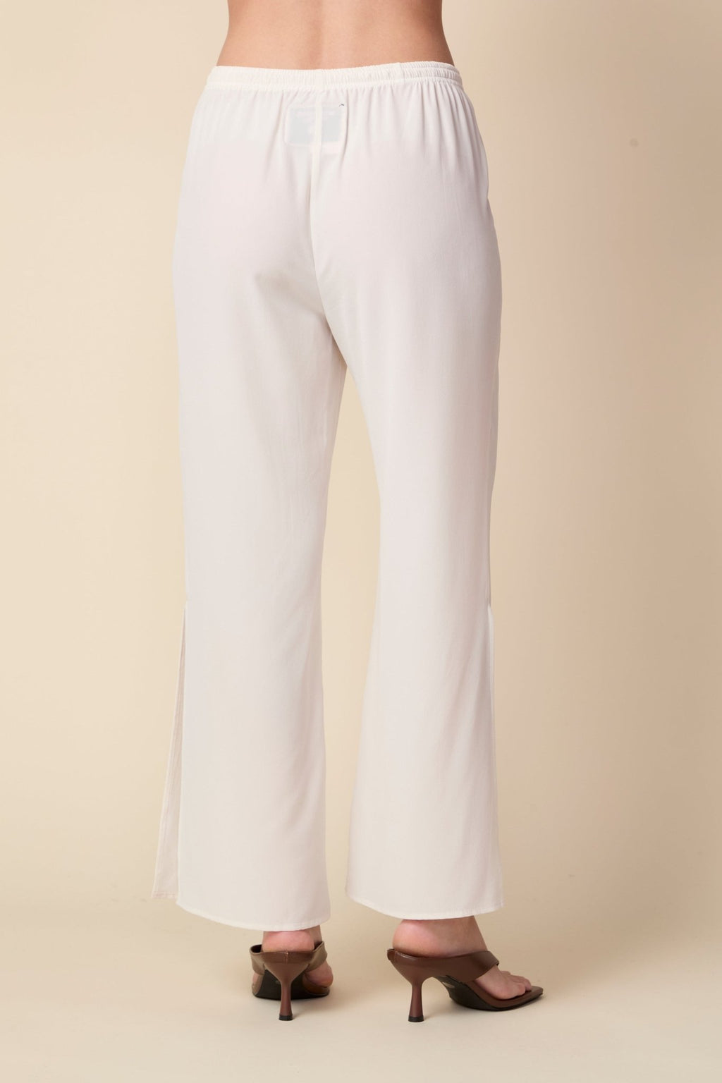 THE KATRINA SILK PANTS IN GARDENIA - ROYAL PALMS love & legacy