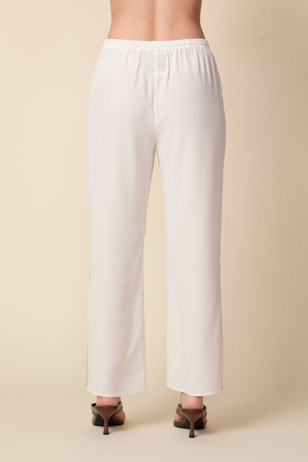 THE KATRINA SILK PANTS IN GARDENIA - ROYAL PALMS love & legacy