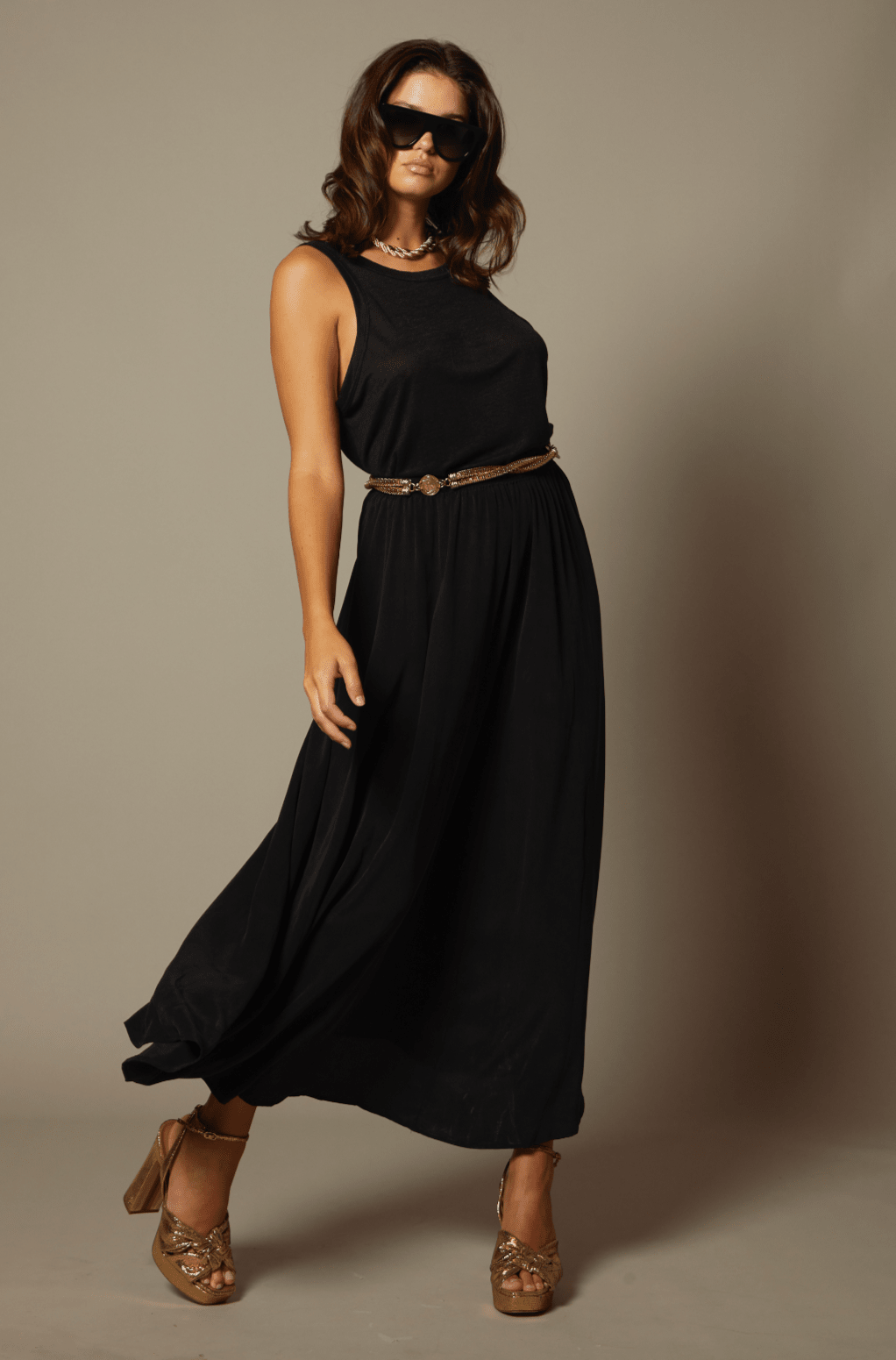THE KEIRA SILK MAXI SKIRT - ROYAL PALMS love & legacy