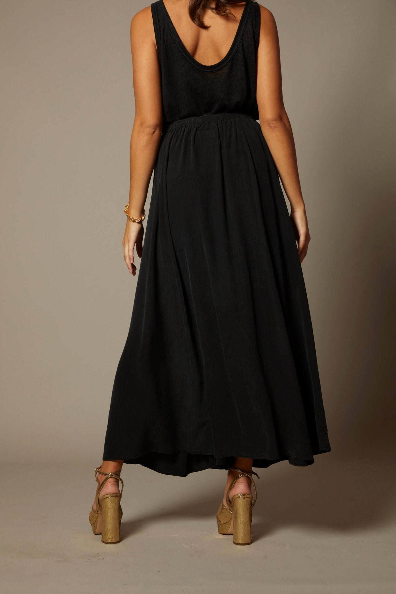 THE KEIRA SILK MAXI SKIRT - ROYAL PALMS love & legacy