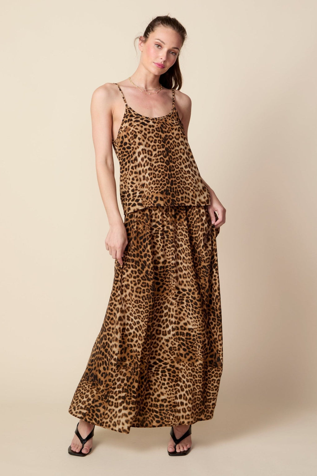 THE KEIRA SILK MAXI SKIRT IN DOLCE VITA ANIMAL PRINT - ROYAL PALMS love & legacy