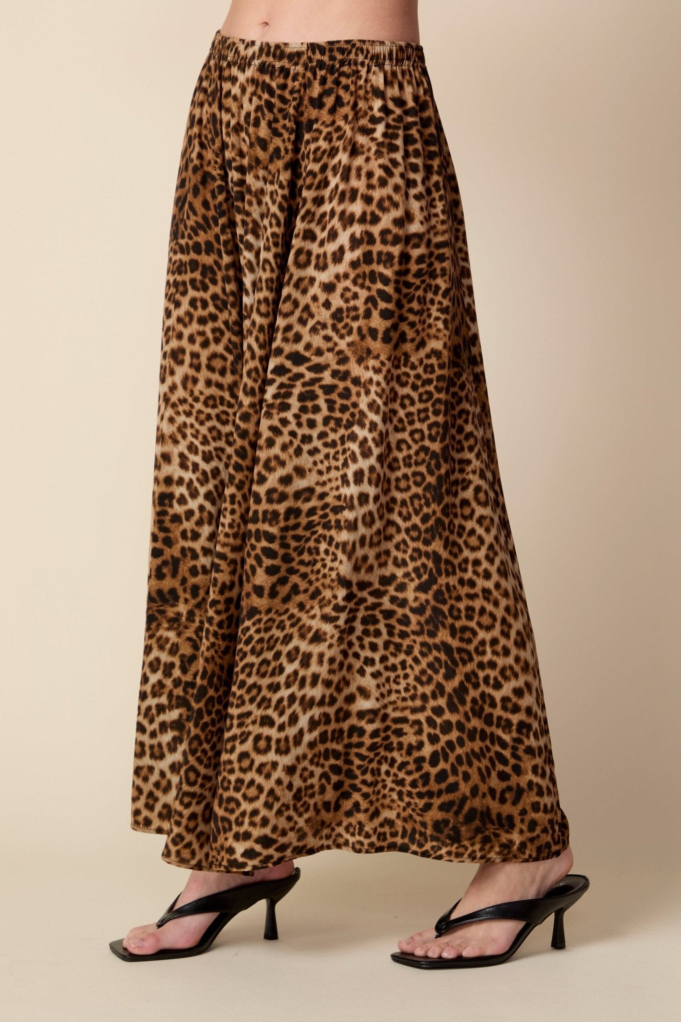 THE KEIRA SILK MAXI SKIRT IN DOLCE VITA ANIMAL PRINT - ROYAL PALMS love & legacy