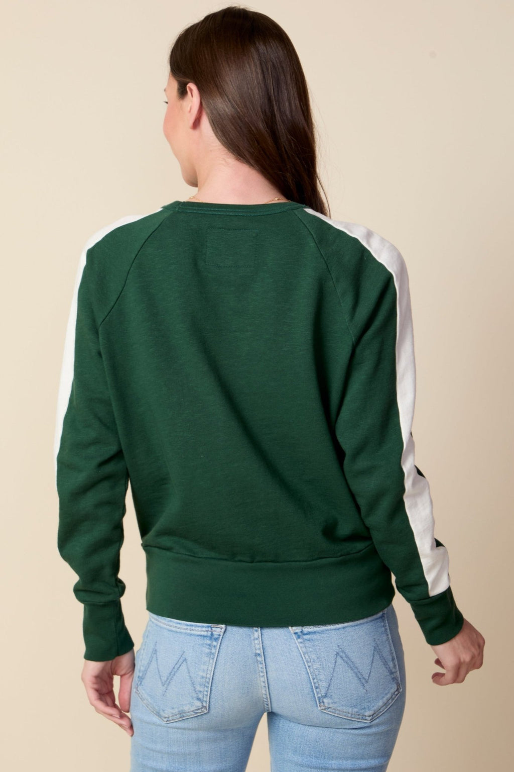 THE KELLY PULLOVER IN PINE NEEDLE GREEN - ROYAL PALMS love & legacy