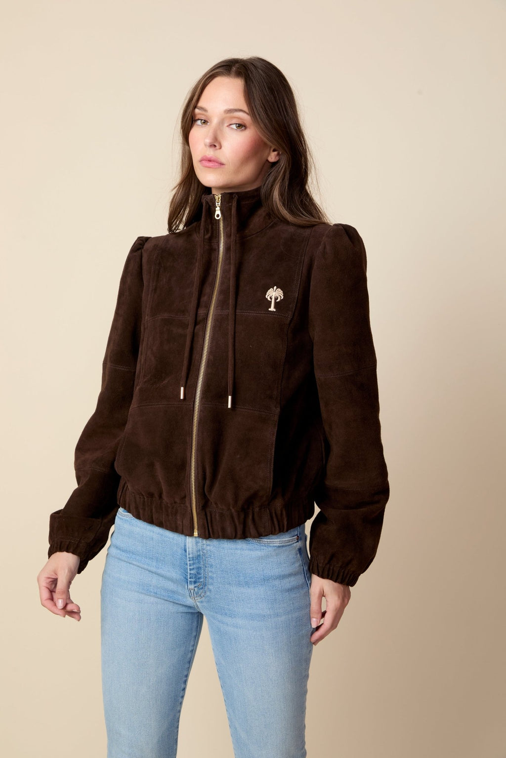 THE KENNEDY SUEDE JACKET IN COFFEE BEAN BROWN - ROYAL PALMS love & legacy