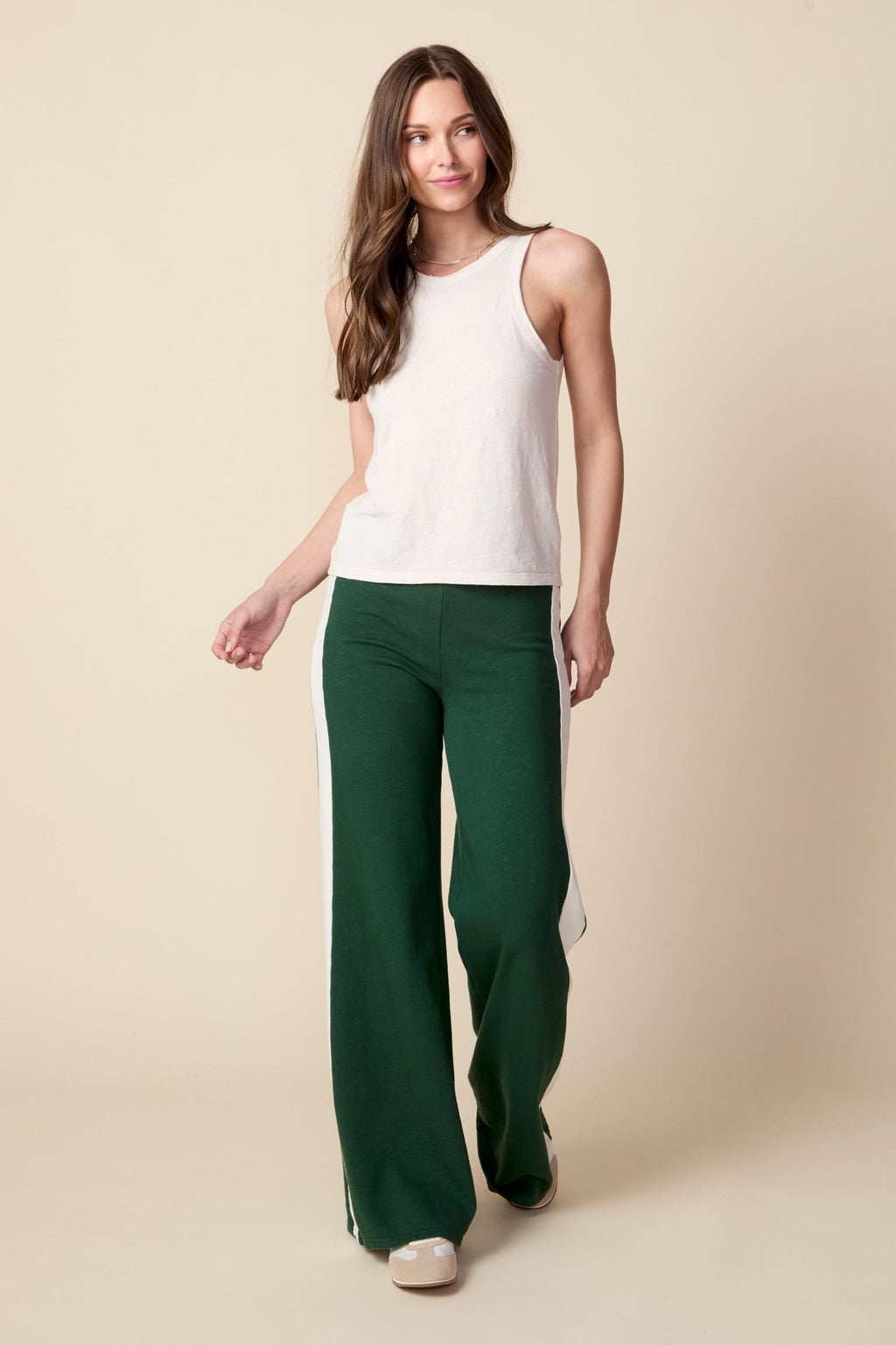 THE KYLE PANT IN PINE NEEDLE GREEN - ROYAL PALMS love & legacy