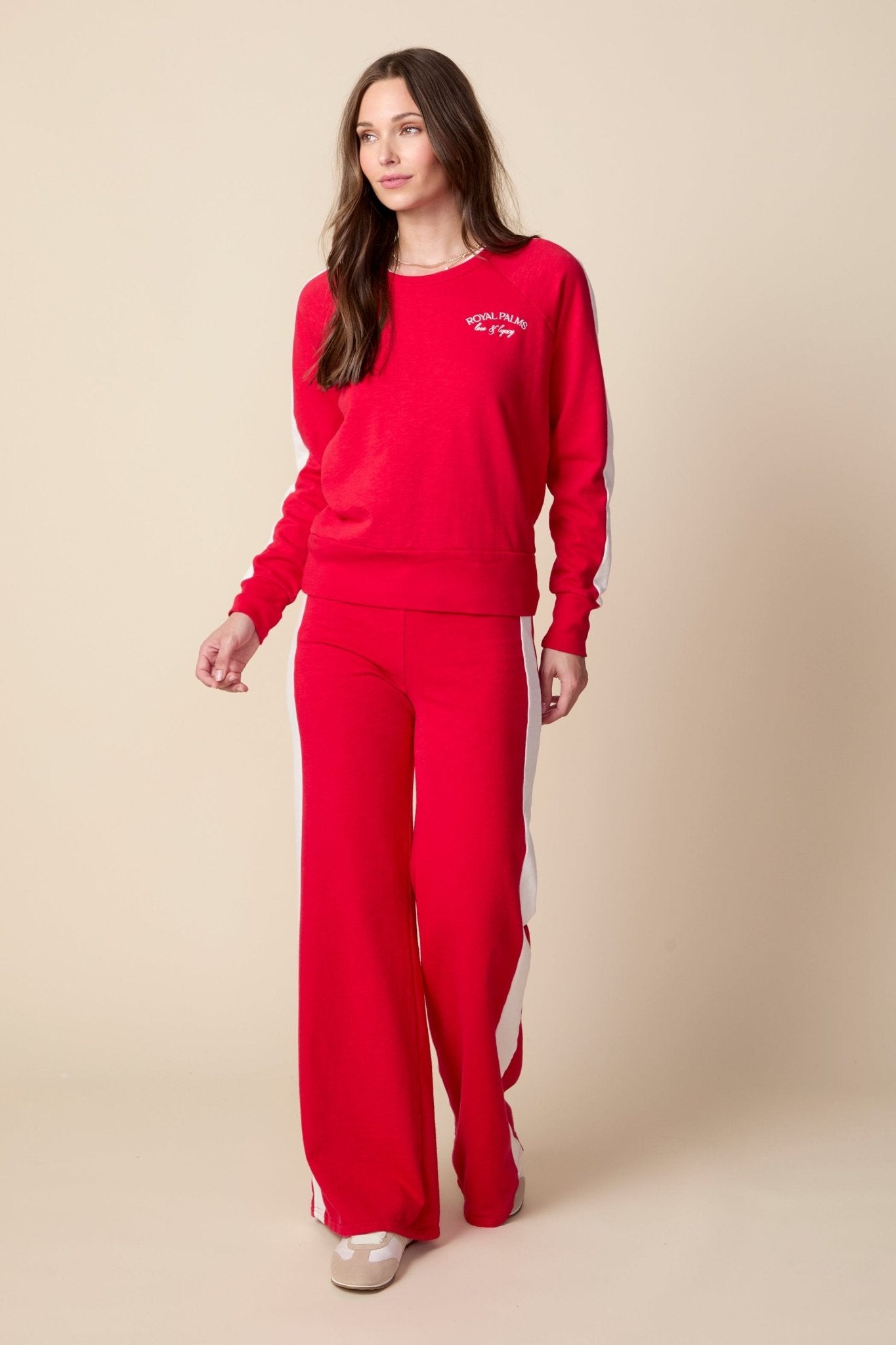 THE KYLE PANT IN RED - ROYAL PALMS love & legacy