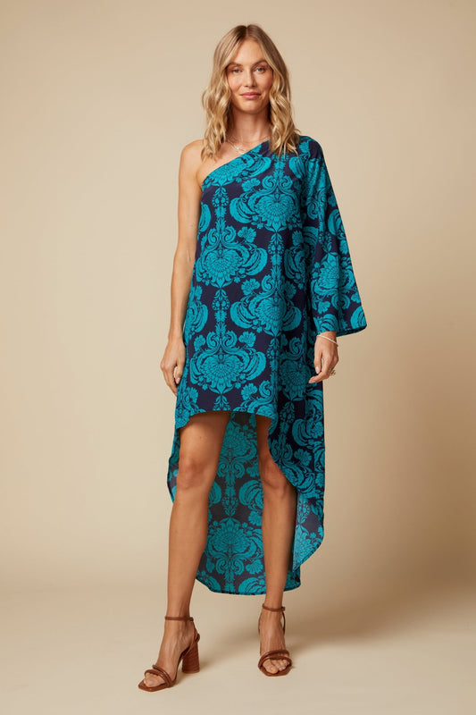 THE MISTY DRESS IN SAN REMO PRINT - ROYAL PALMS love & legacy