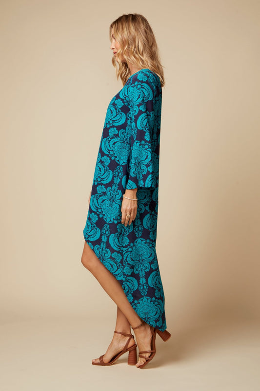 THE MISTY DRESS IN SAN REMO PRINT - ROYAL PALMS love & legacy