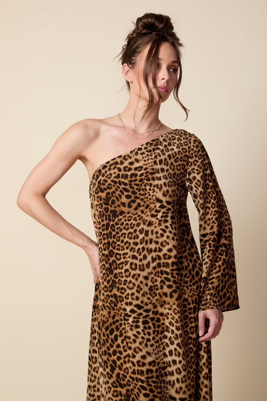 THE ODETTE MAXI DRESS IN ANIMAL PRINT - ROYAL PALMS love & legacy
