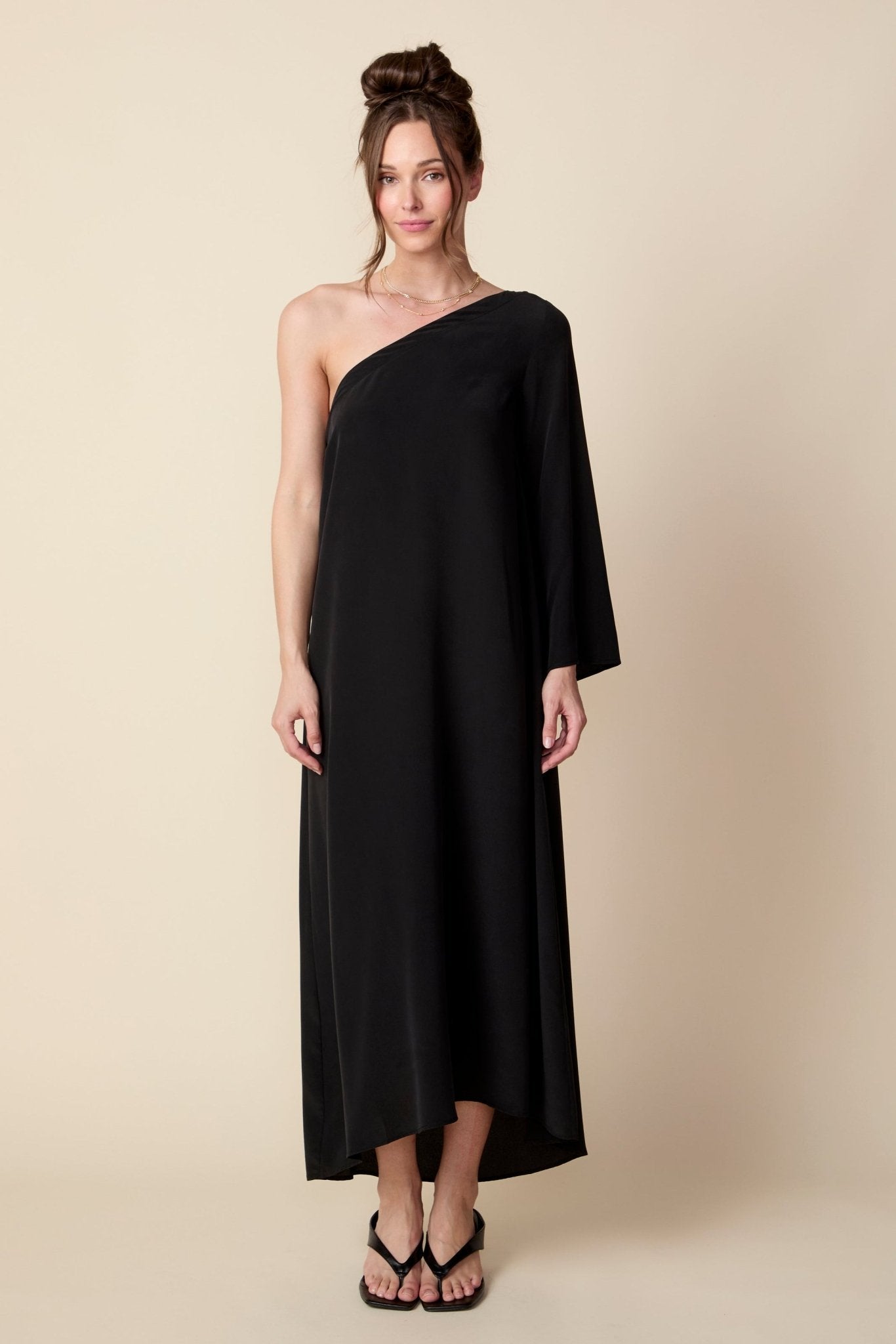 THE ODETTE MAXI DRESS IN BLACK - ROYAL PALMS love & legacy