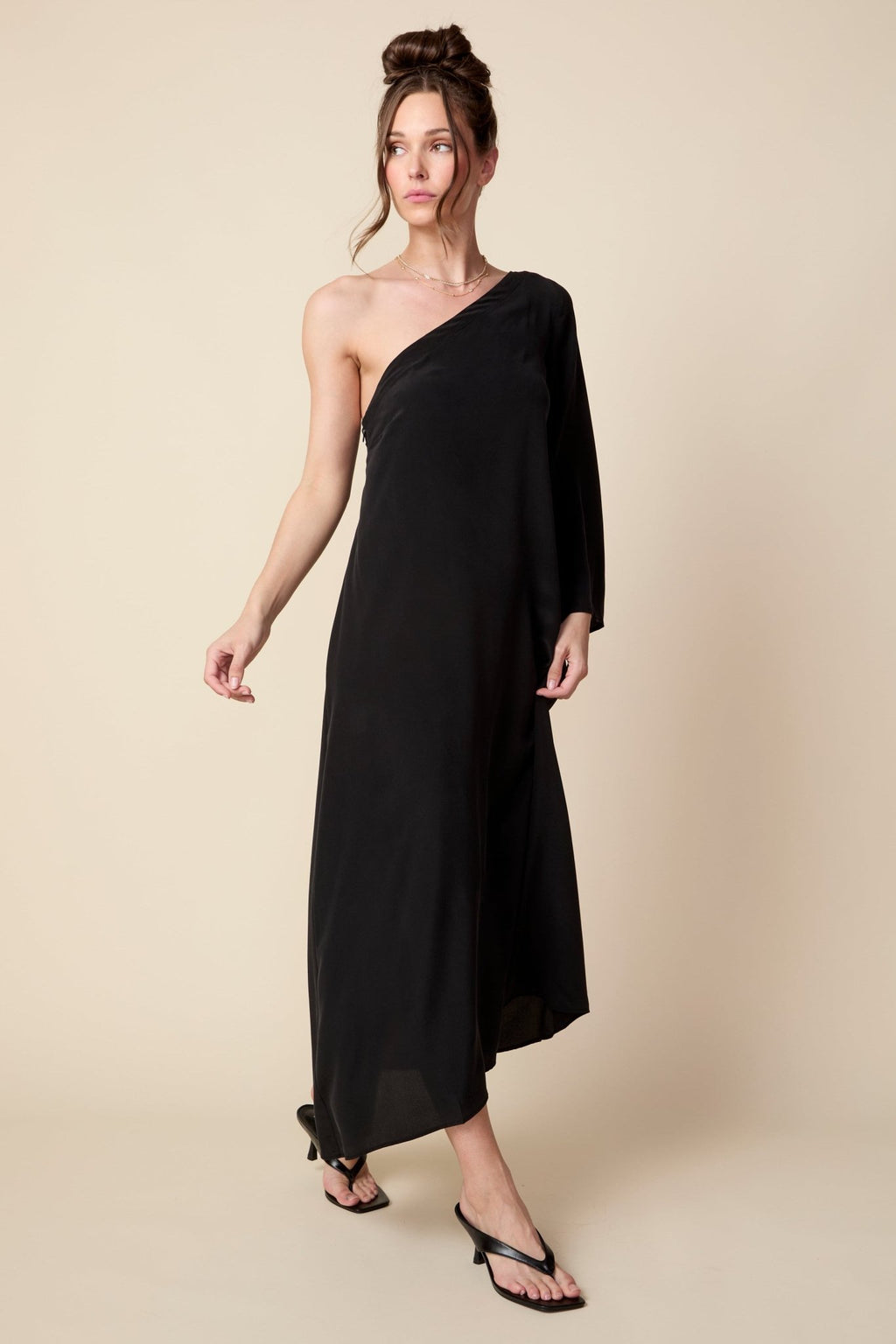THE ODETTE MAXI DRESS IN BLACK - ROYAL PALMS love & legacy