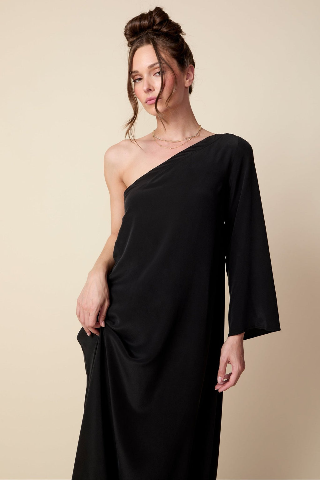 THE ODETTE MAXI DRESS IN BLACK - ROYAL PALMS love & legacy