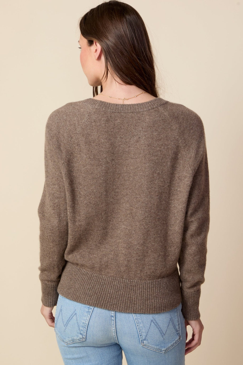 THE PARKER CASHMERE PULLOVER SWEATER IN DARK OATMEAL - ROYAL PALMS love & legacy