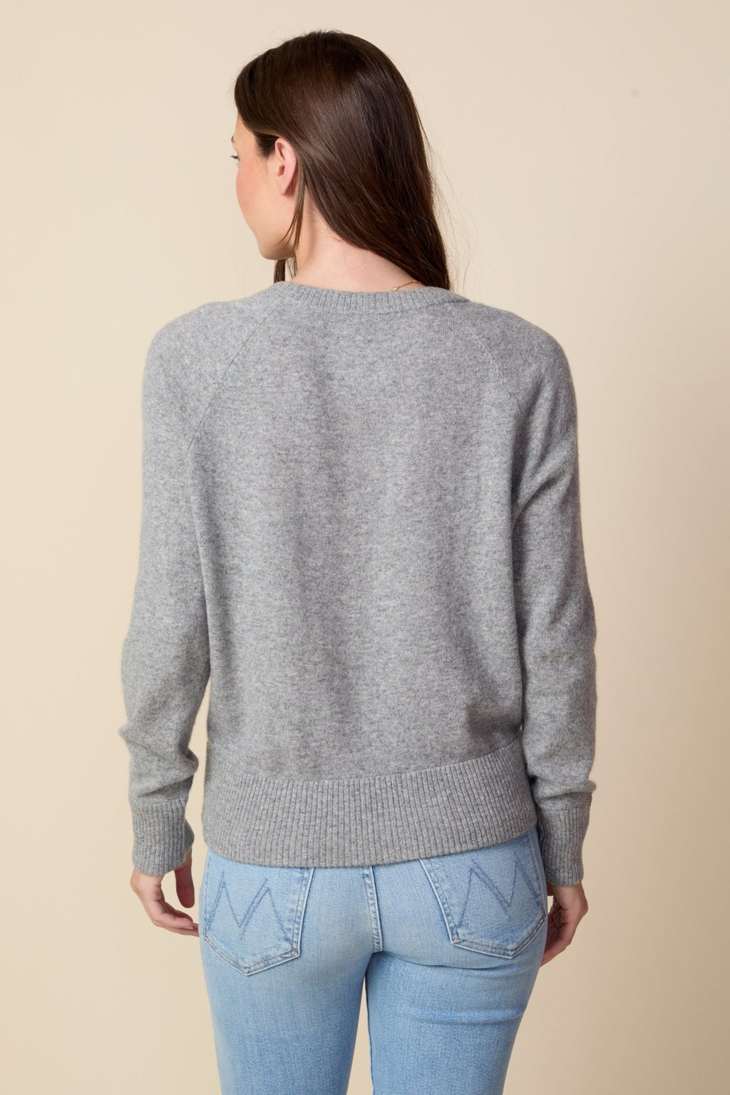 THE PARKER CASHMERE PULLOVER SWEATER IN HEATHER GREY - ROYAL PALMS love & legacy