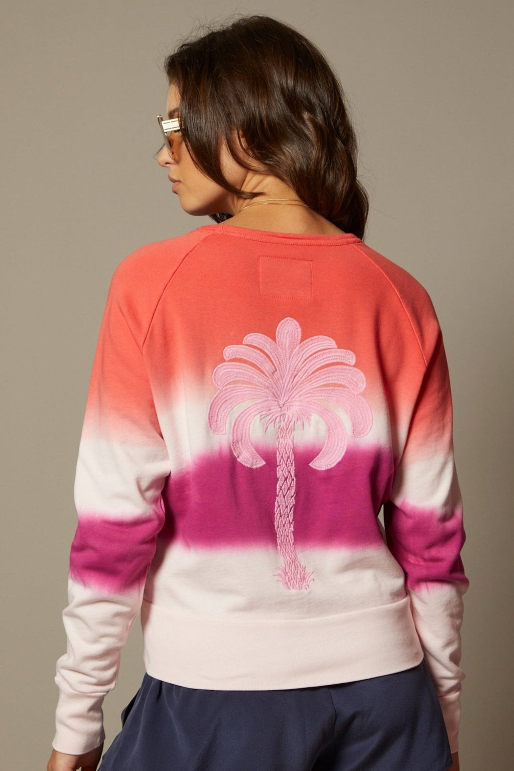 THE SABINE SWEATSHIRT IN ST. TROPEZ OMBRE DYE - ROYAL PALMS love & legacy