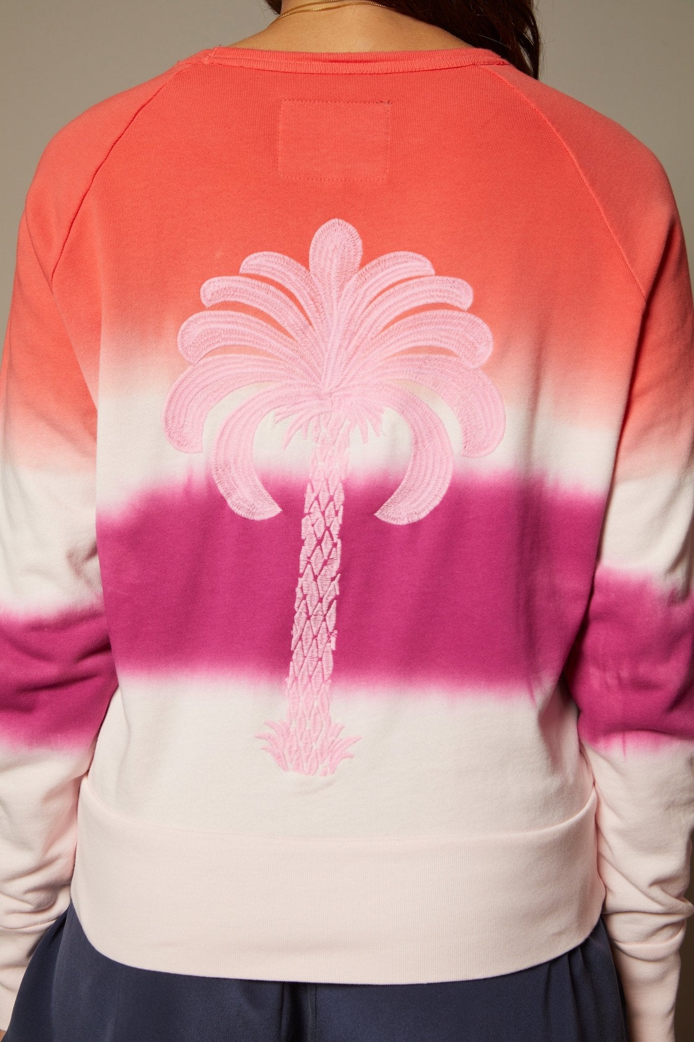 THE SABINE SWEATSHIRT IN ST. TROPEZ OMBRE DYE - ROYAL PALMS love & legacy