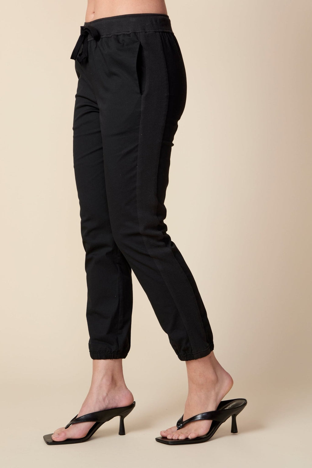 THE SHANE MIXED MEDIA JOGGER IN BLACK - ROYAL PALMS love & legacy