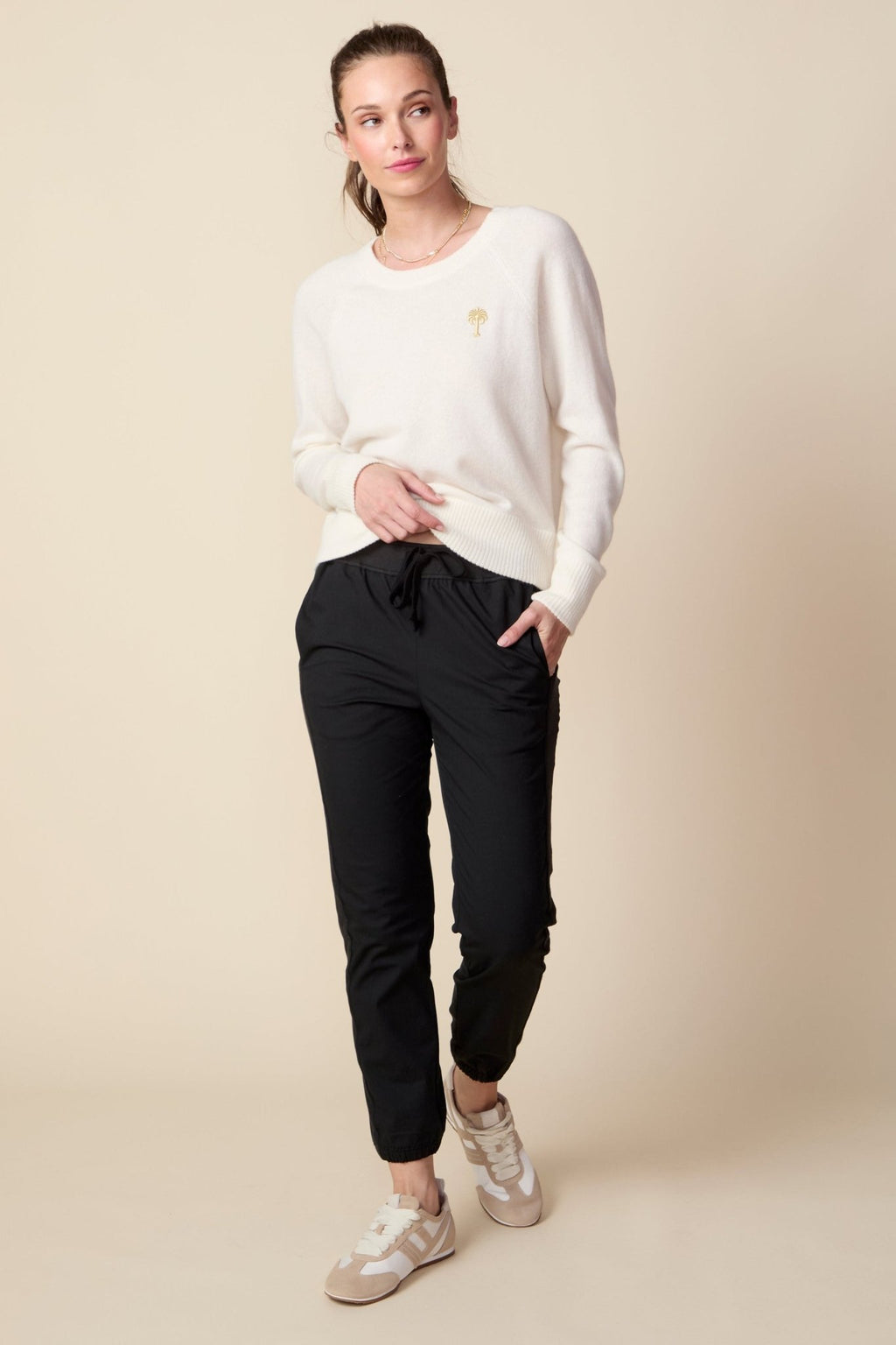 THE SHANE MIXED MEDIA JOGGER IN BLACK - ROYAL PALMS love & legacy
