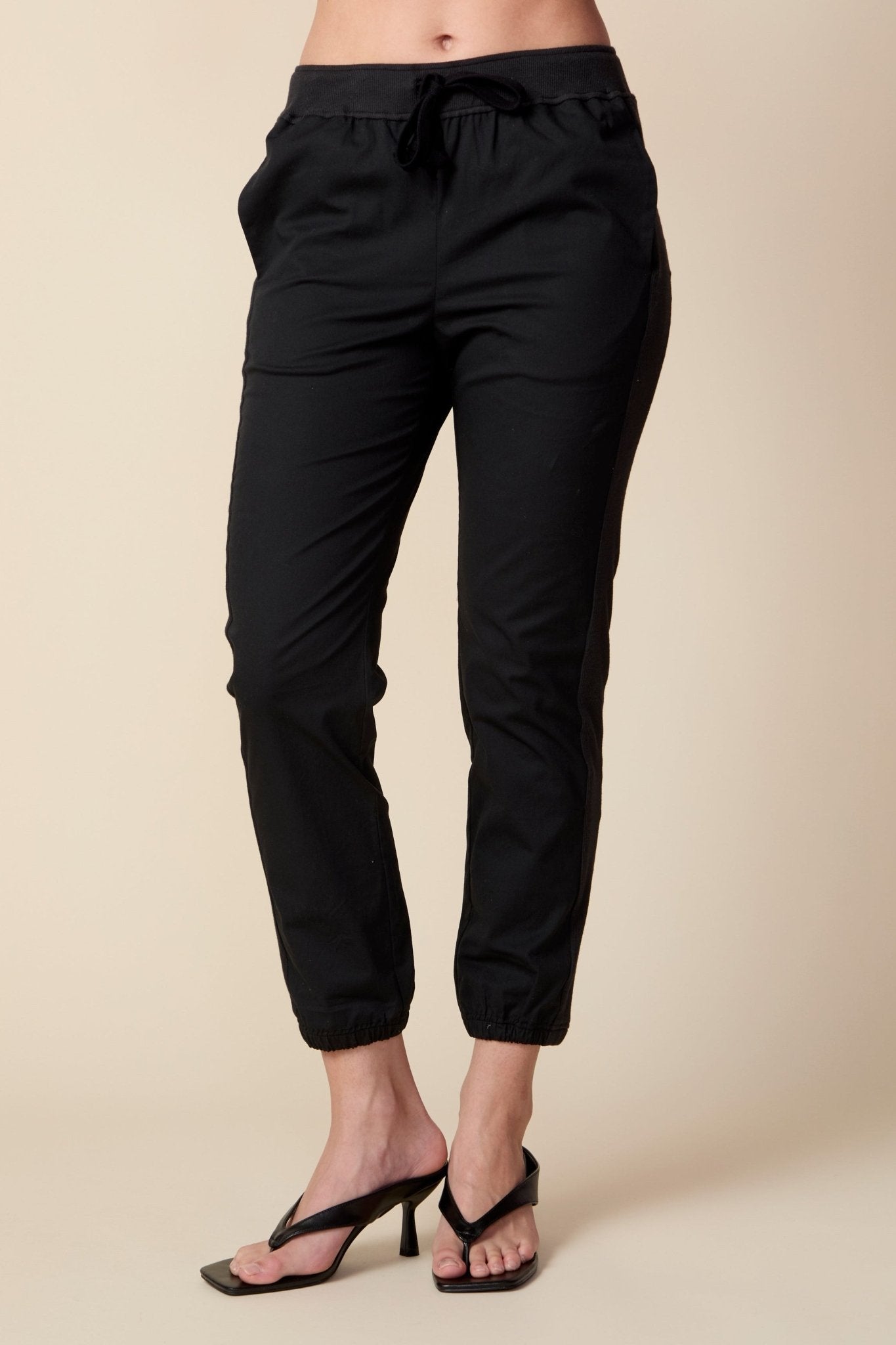 THE SHANE MIXED MEDIA JOGGER IN BLACK - ROYAL PALMS love & legacy