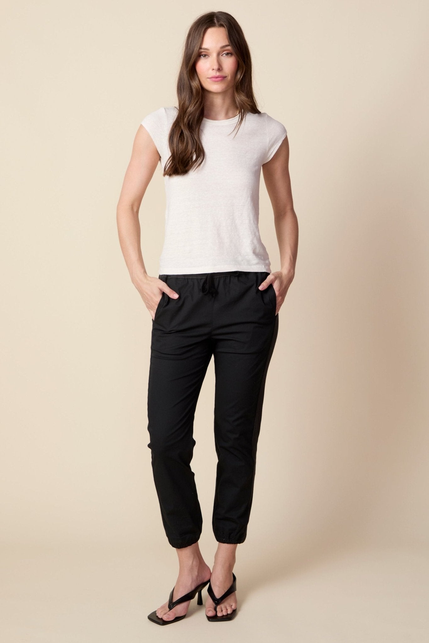 THE SHANE MIXED MEDIA JOGGER IN BLACK - ROYAL PALMS love & legacy