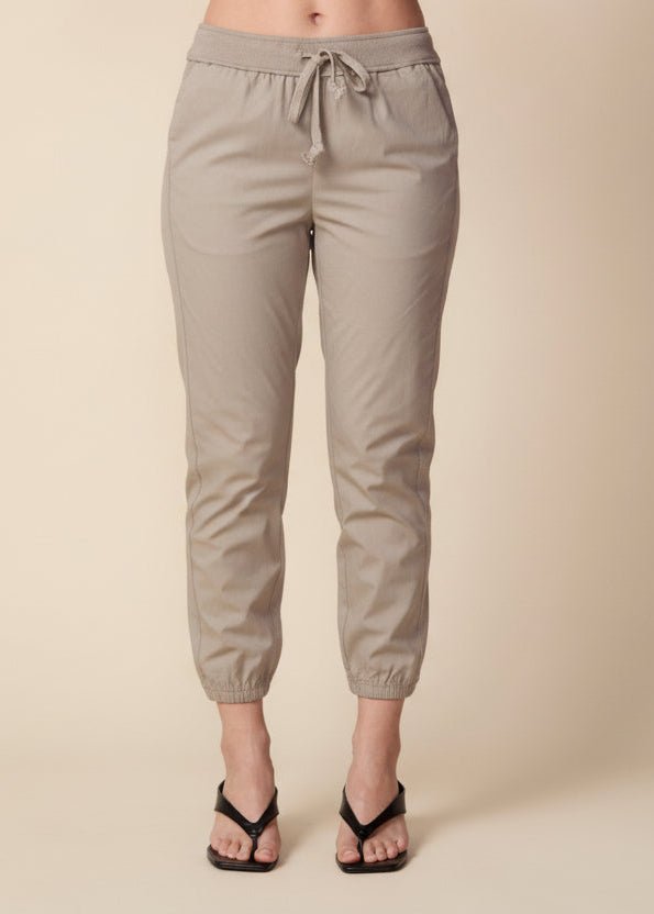 THE SHANE MIXED MEDIA JOGGER IN VINTAGE KHAKI - ROYAL PALMS love & legacy